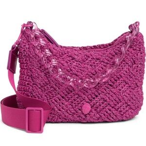 Kurt Geiger Pink Crossbody Bag with Artisanal Texture